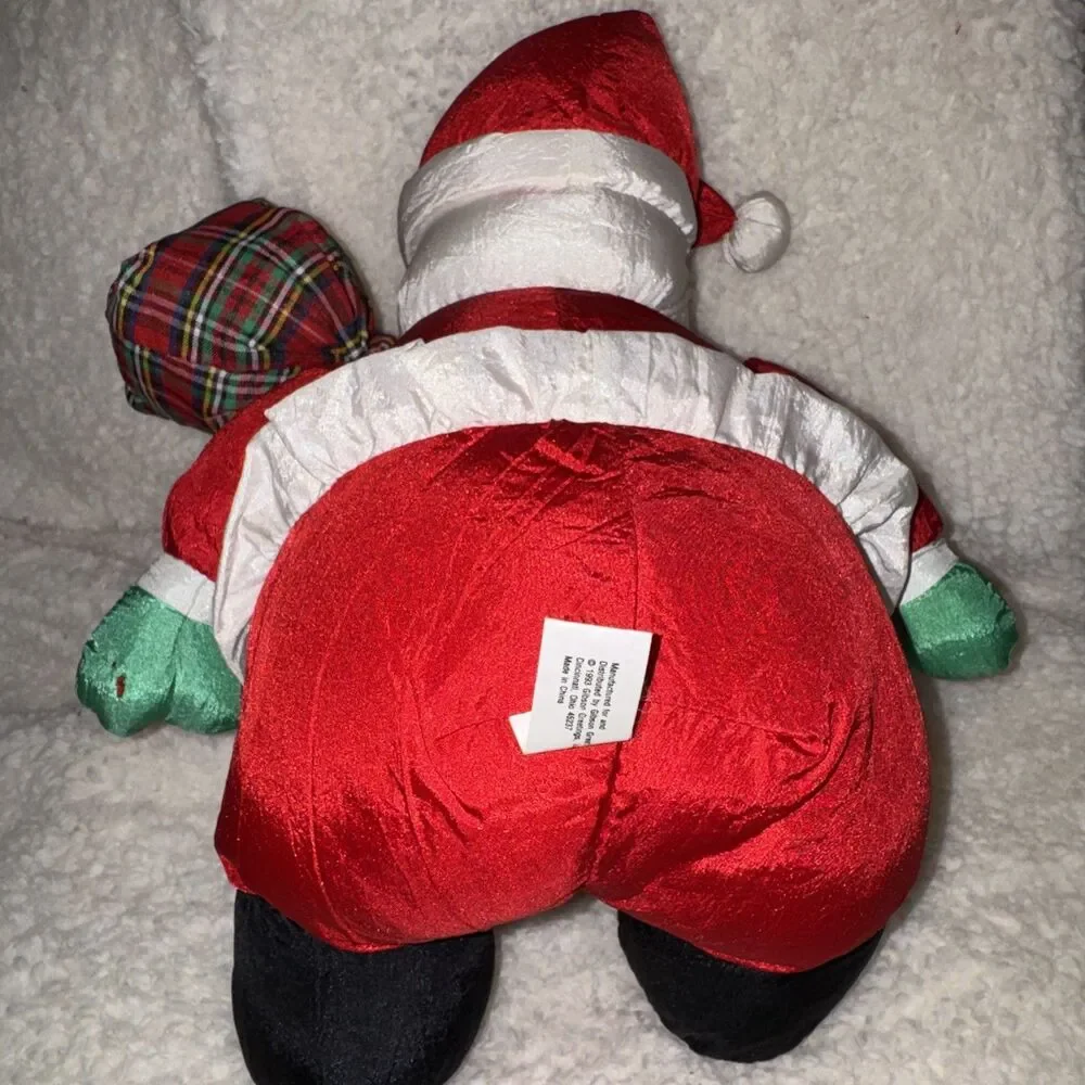 Vtg Parachute 1993 Gibson Santa Claus Plush Stuffed Toy Christmas Puff Aluff 14”